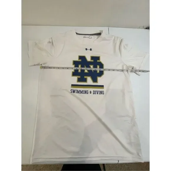 Notre Dame swimming and diving white tshirt Under Armour small - Picture 3 of 5